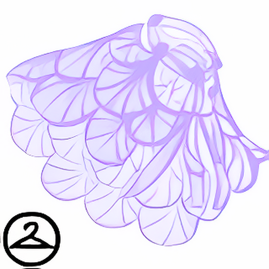 Dyeworks Lavender: Sheer Scalloped Maraquan Cape