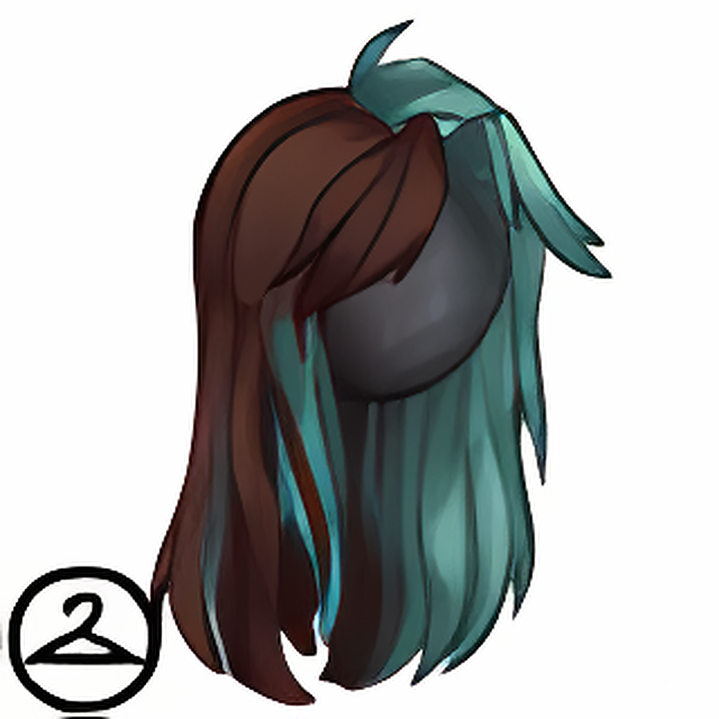 Essential Brown and Turquoise Split Dye Wig