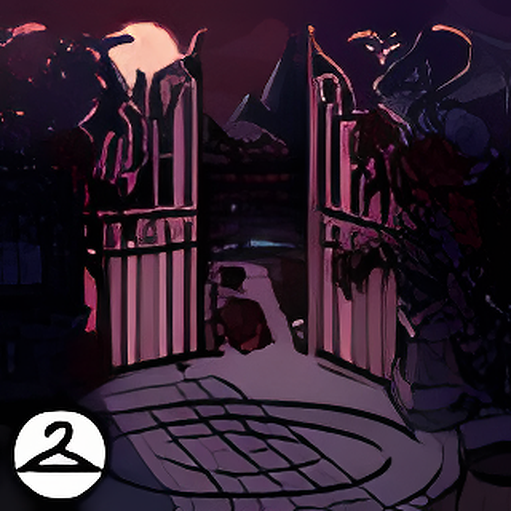 Dark Fantasy Garden Background