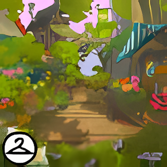 Walled Garden Path Background