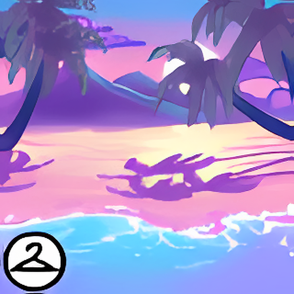 Vaporwave Beach Background