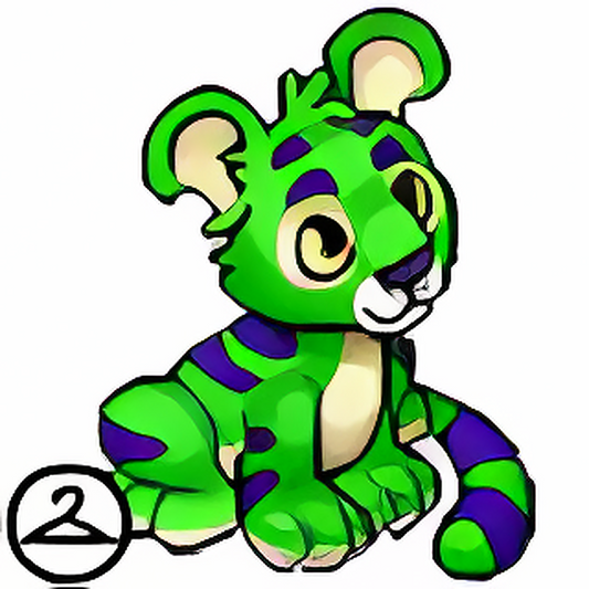 Habbo Hotel Green Kougra