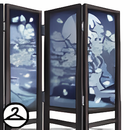 Dyeworks Blue: Ornate Cherry Blossom Tree Screen
