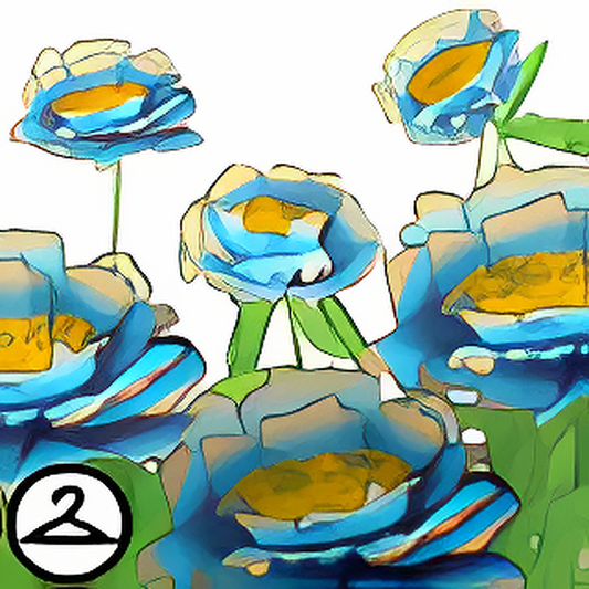 Stormy Ombre Flower Foreground