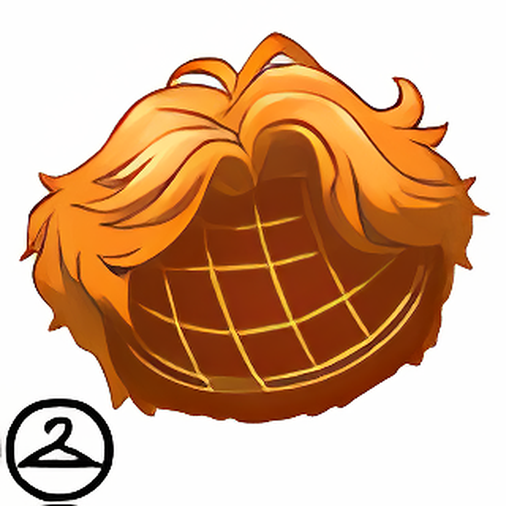 Essential Orange Middle Part Wig