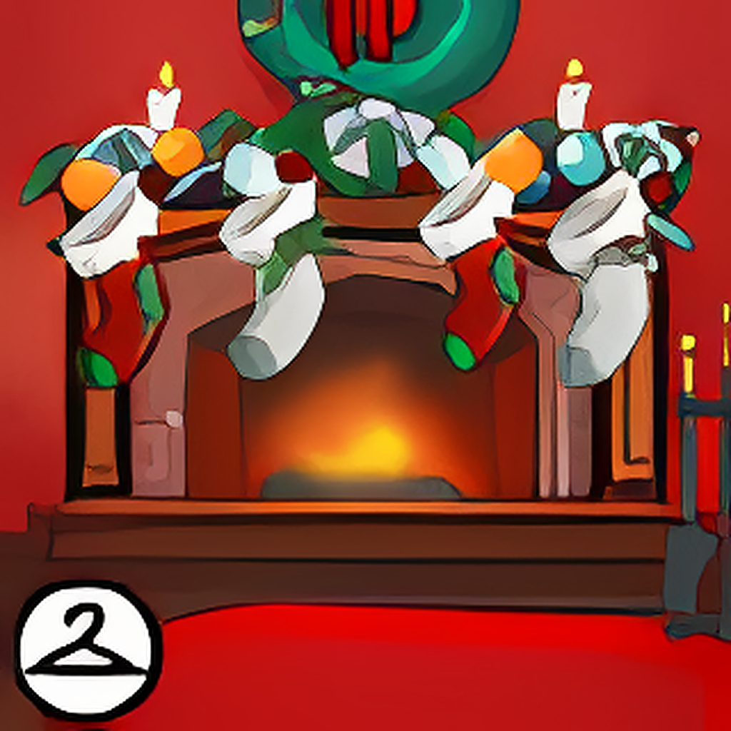 Dyeworks Red: Holiday Fireplace Background