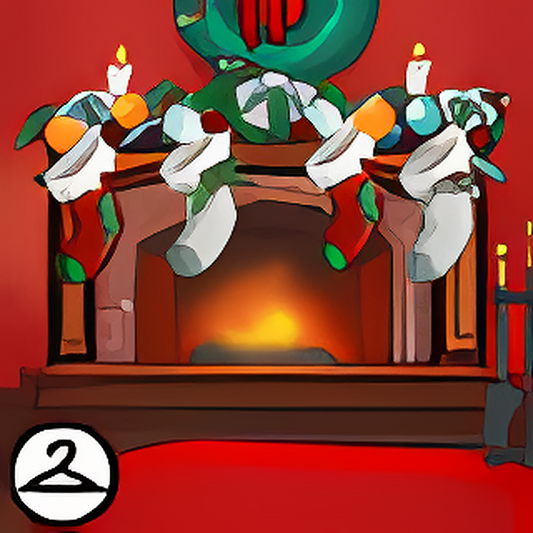 Dyeworks Red: Holiday Fireplace Background
