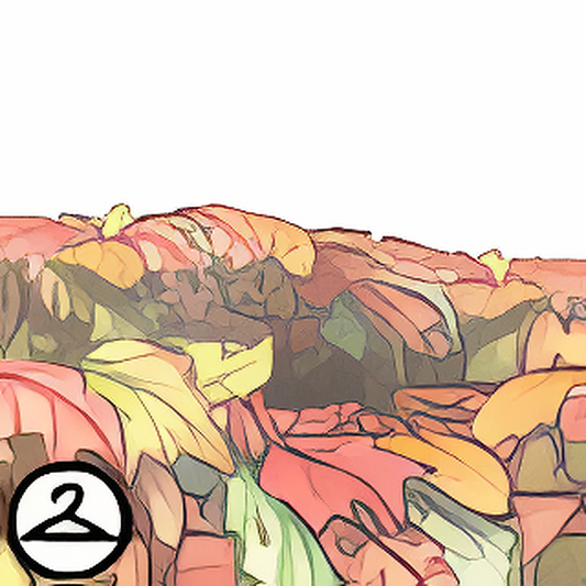 Pile of Pastel Leaves Foreground