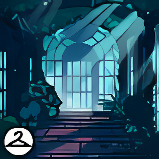 Gloomy Gothic Greenhouse Background