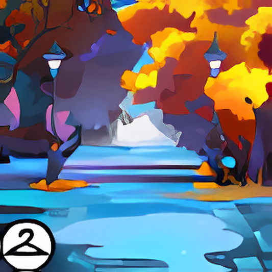Rainy Day in Autumn Background
