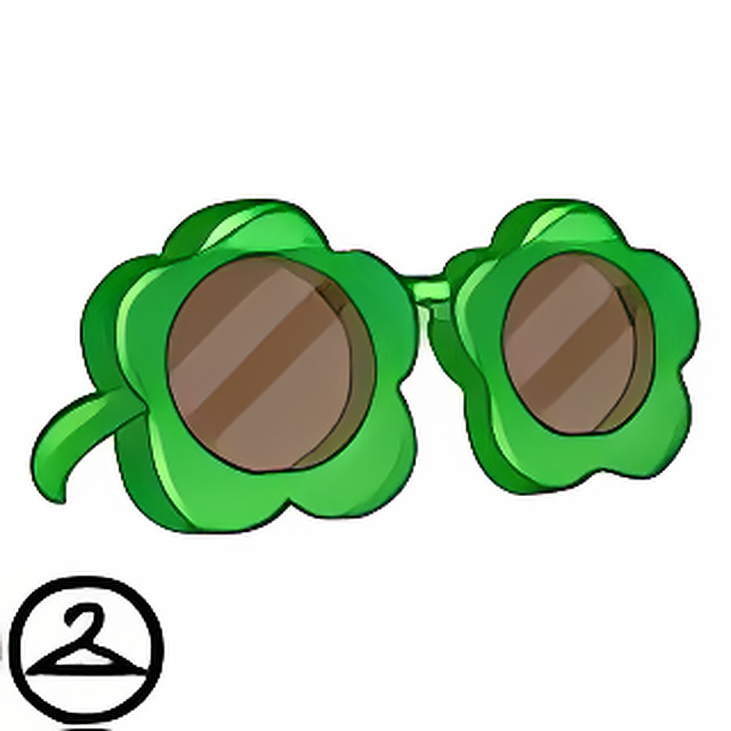 Green Flower Sunglasses