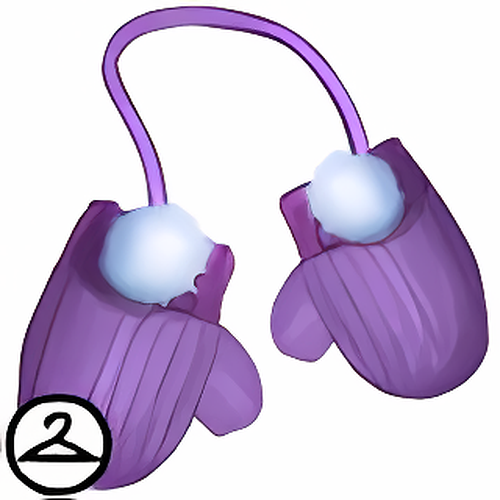 Purple String Mittens