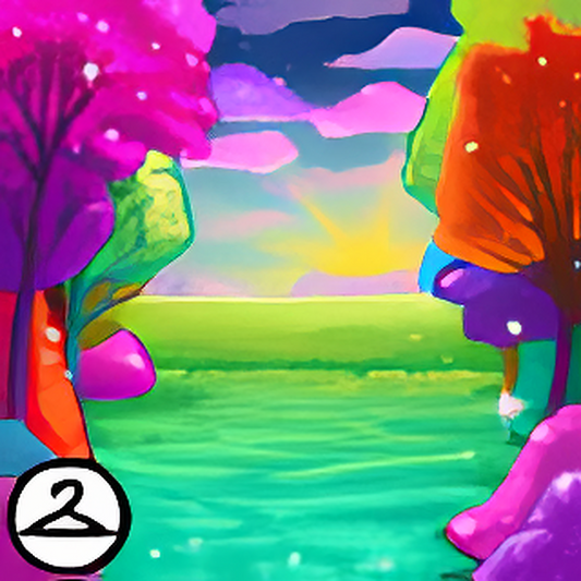 Rainbow Forest Sunset Background