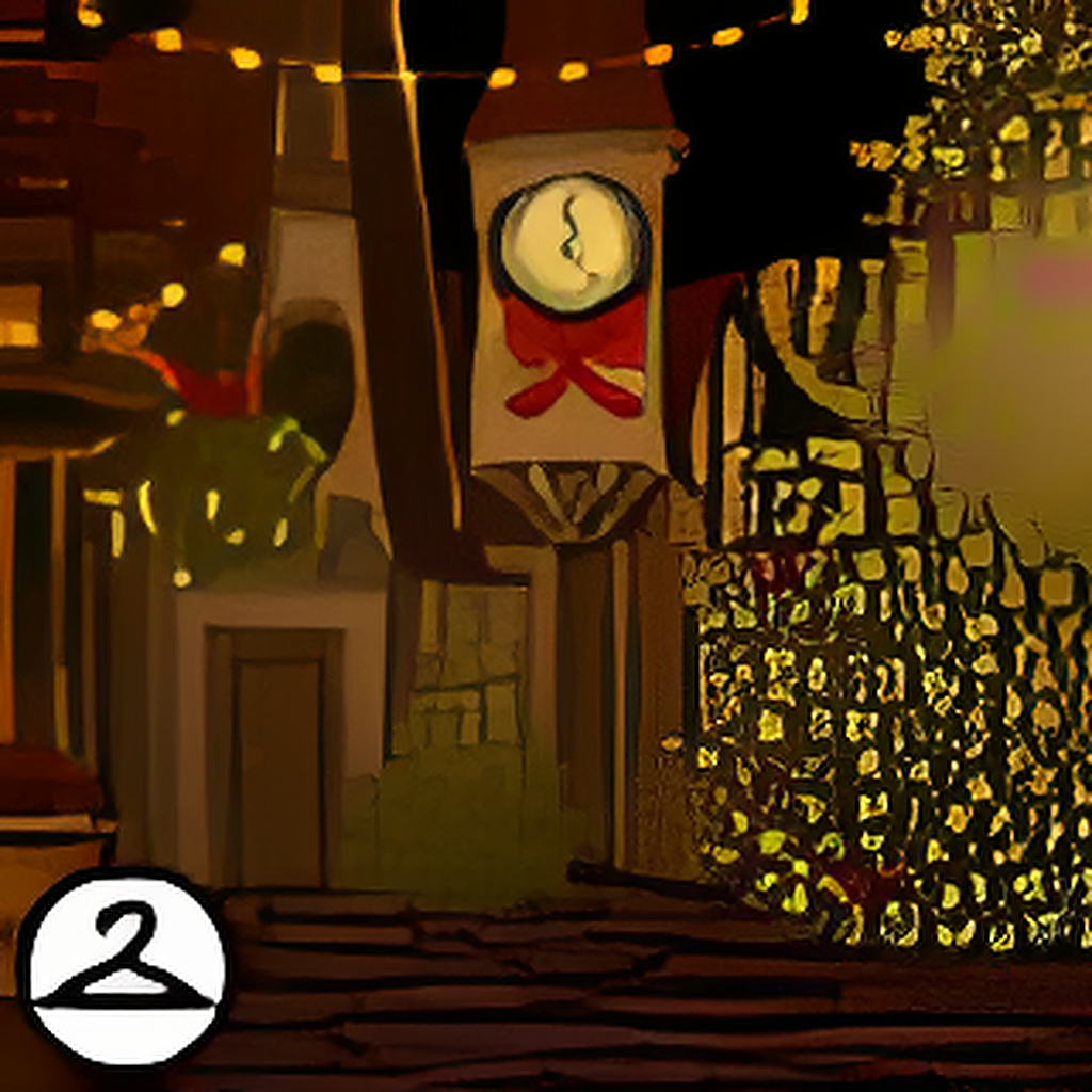 Clock Tower Town Square Background