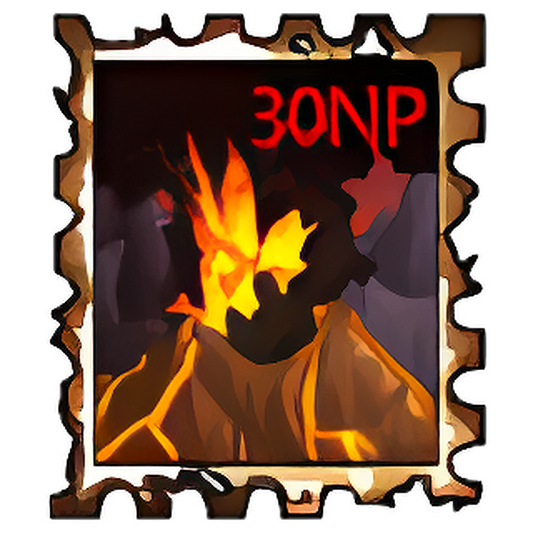 Singed Tyrannian Volcano Stamp