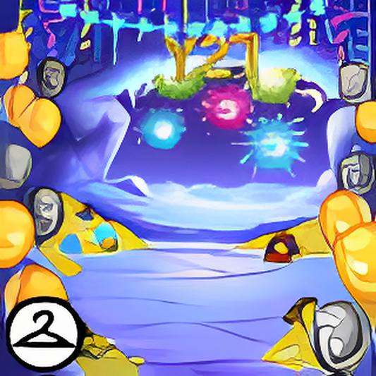 New Years at the Snowager Cavern Background