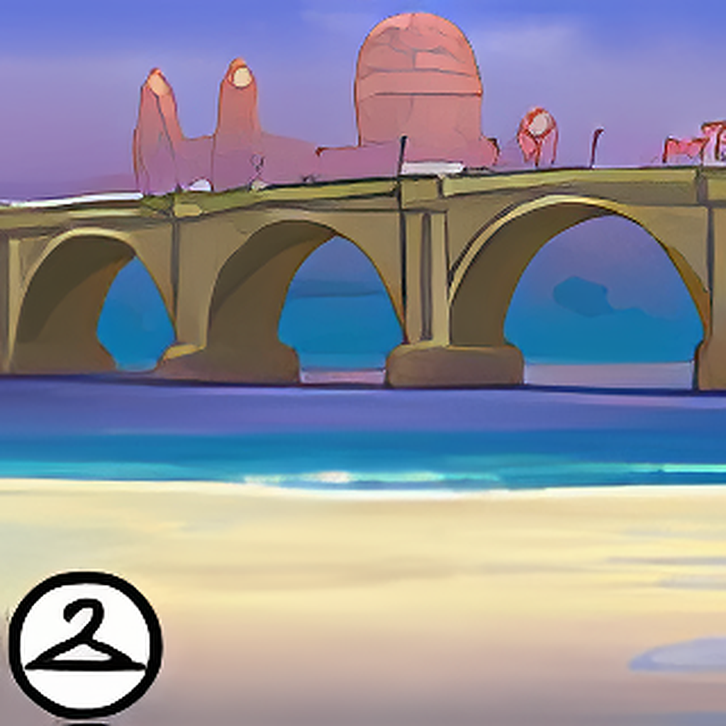Victorian Wintery Bridge Background