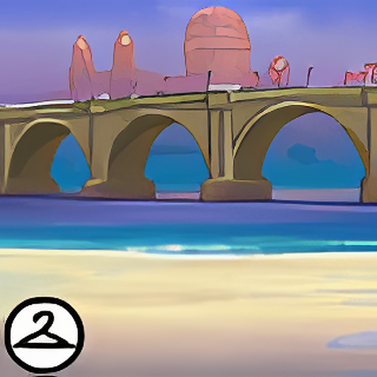 Victorian Wintery Bridge Background