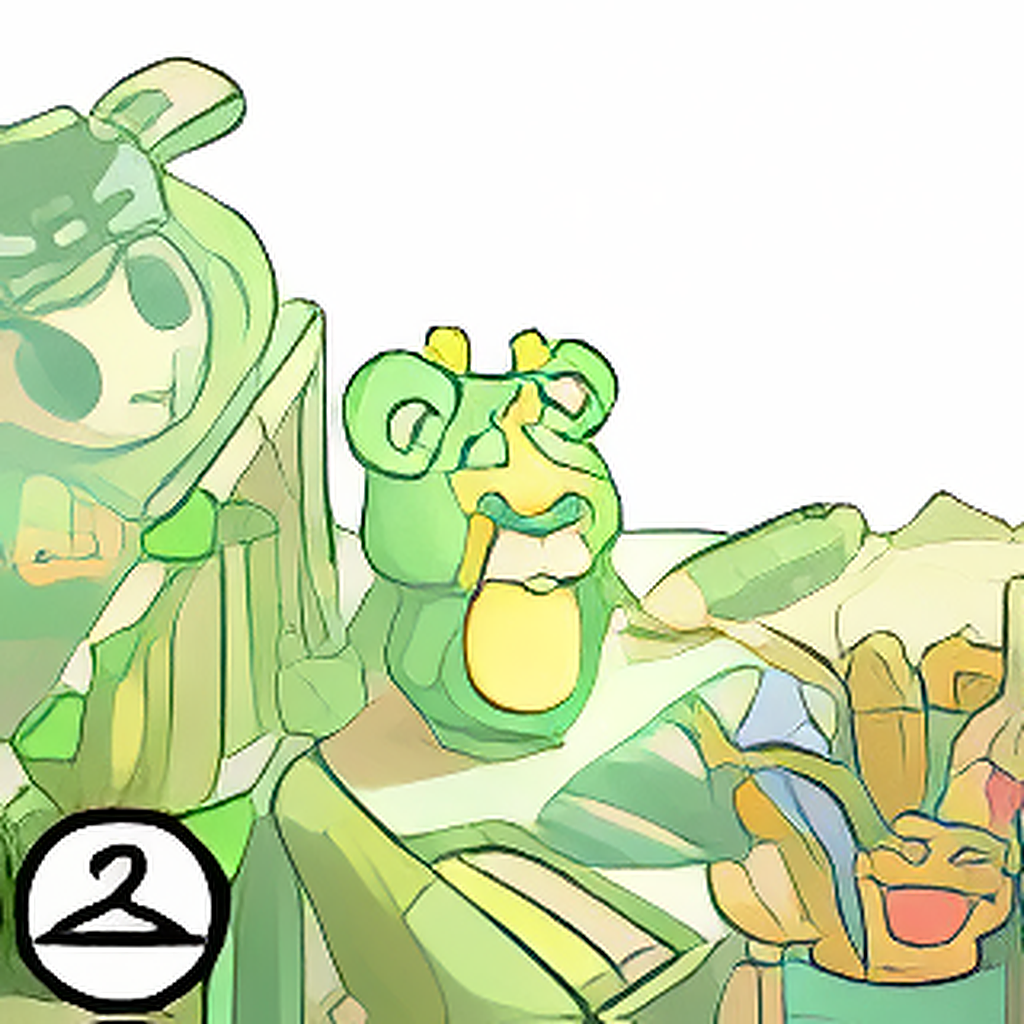 Kawaii Pastel Green Desk Foreground