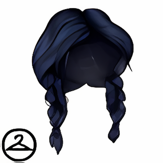 Dyeworks Black: Fishtail Braided Pigtail Wig