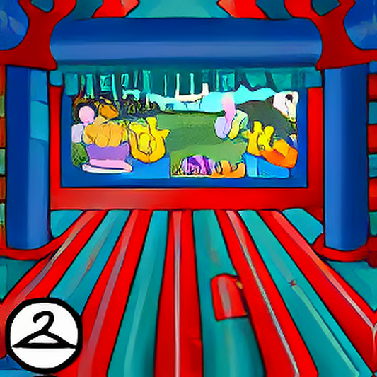 Birthday Bounce House Background