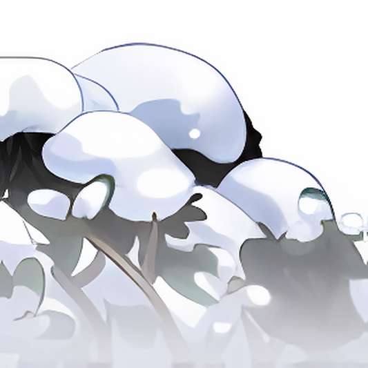 Dyeworks Black: Snow Covered Flowers Foreground
