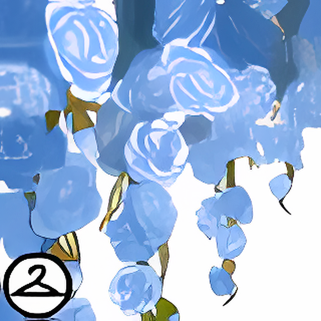 Dyeworks Blue: Cascading Roses