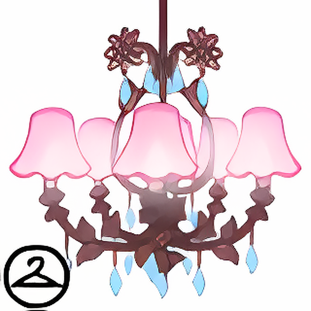Sparkling Pink Chandelier