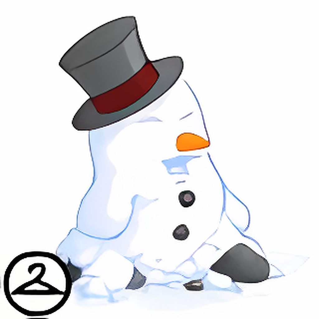 Partially Melted Snowman