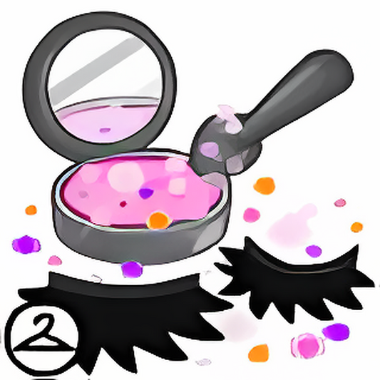 Dyeworks Pink: Sparkly Closed Eyes Makeup