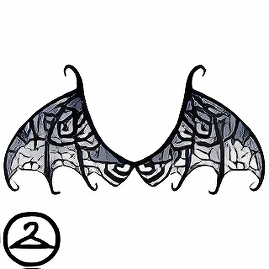 Elegant Lace Bat Wings