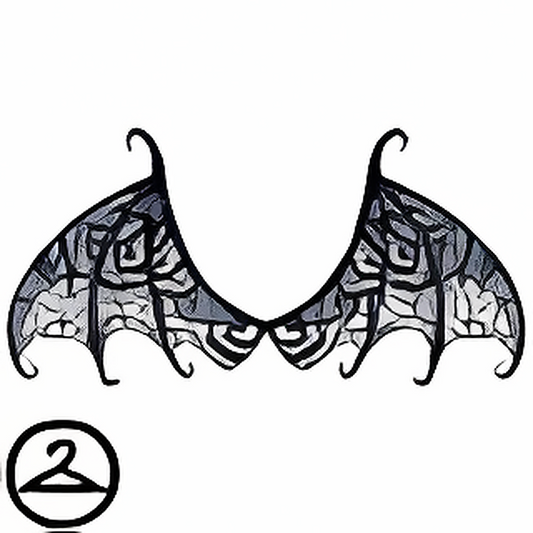 Elegant Lace Bat Wings