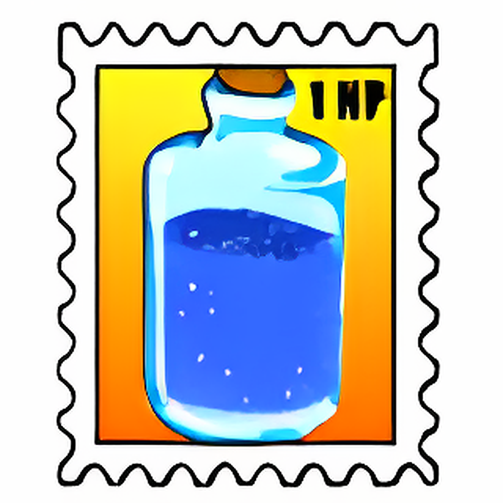 Bottle of Sand Stamp