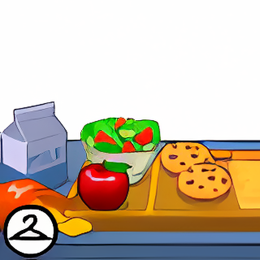 School Cafeteria Food Foreground