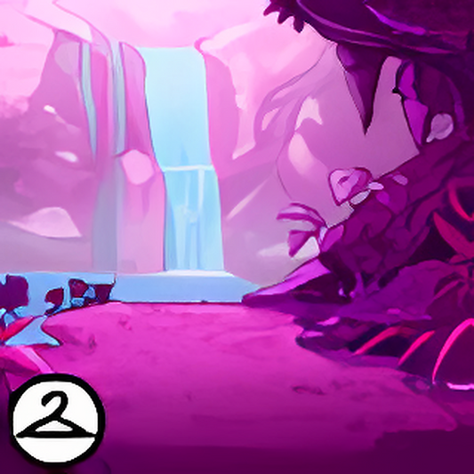 Dyeworks Pink: Enchanted Forest Waterfall Background