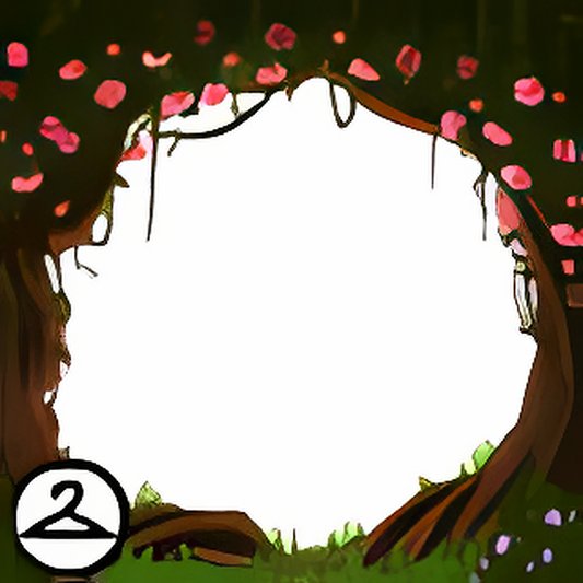 Enchanted Vines and Red Flowers Foreground