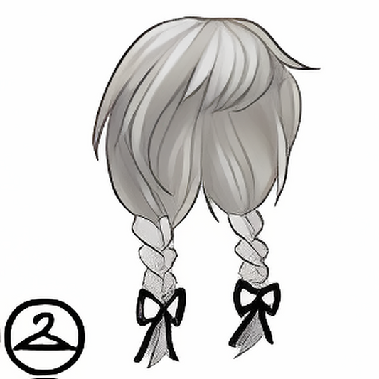 Gothic Grey Braids Wig