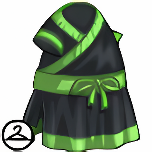 Green and Black Festival Dress