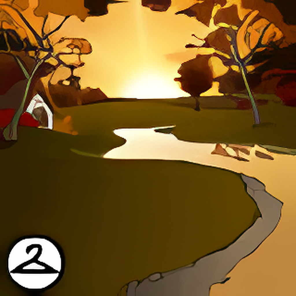 Stormy Autumn Evening Background