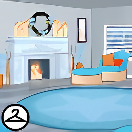 Dyeworks Blue: Fireplace Zen Background