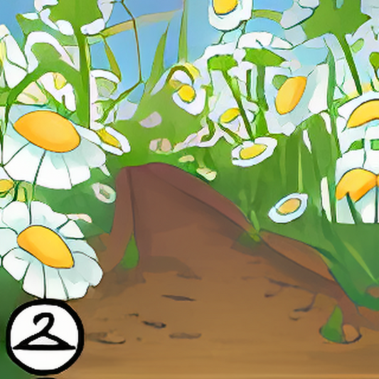 Rainbow Field of Daisies Background