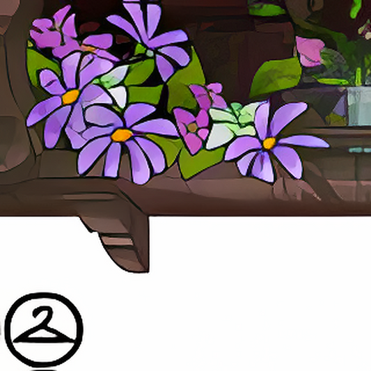 Cheery Shelf of Flowers