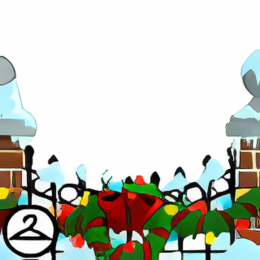 Happy Holidays Wrought Iron Fence