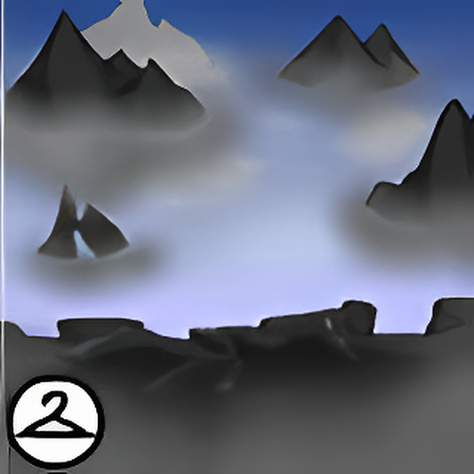 Dyeworks Black: Pink Mountain and Cloud Background