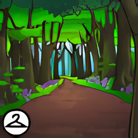 Green Woodland Path Background