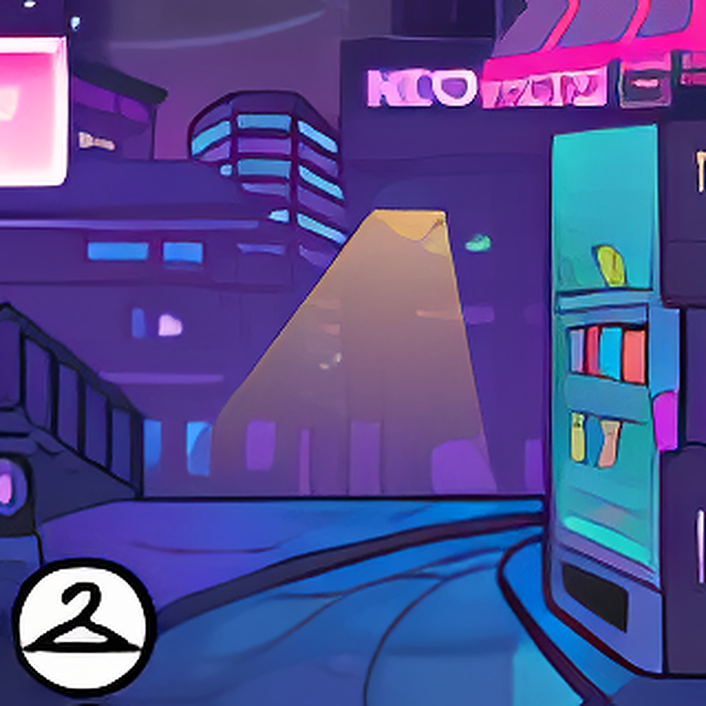 Neon City Streets Background