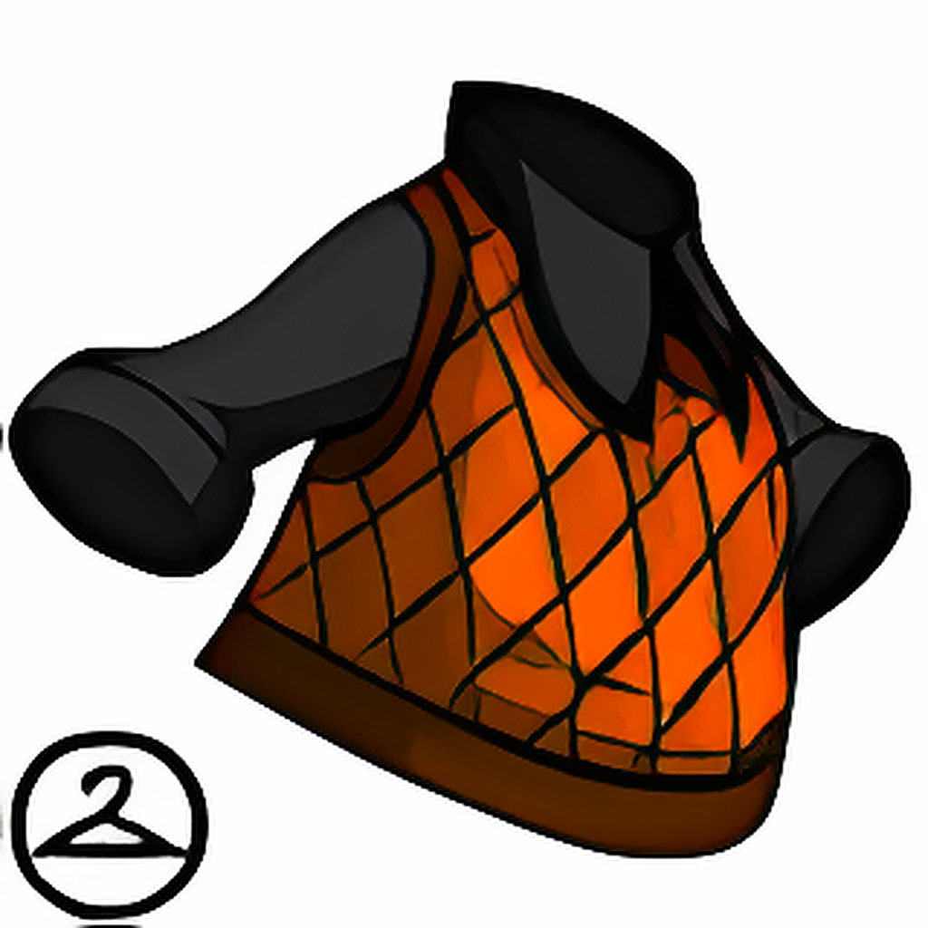 Black and Orange Sweater Vest