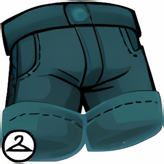 Blue Roll-Up Trousers