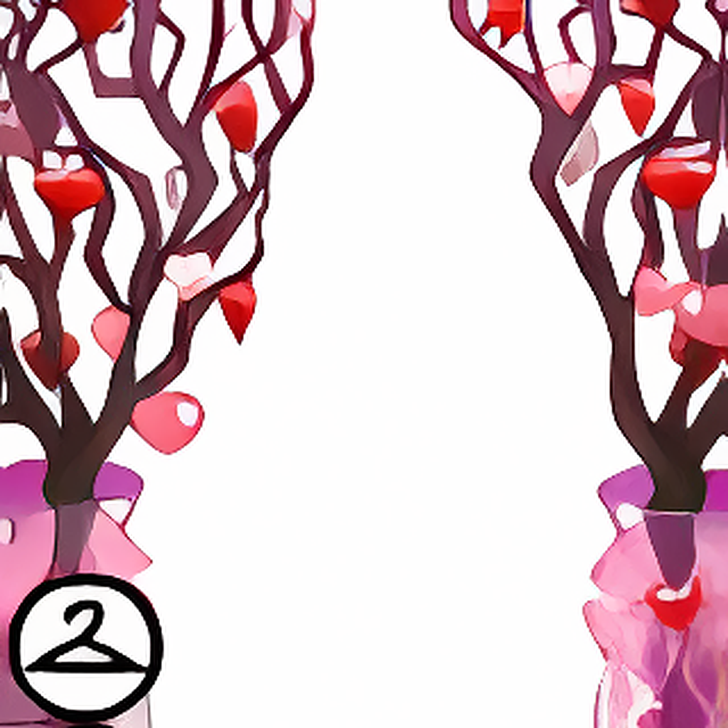 Heart Branch Vases