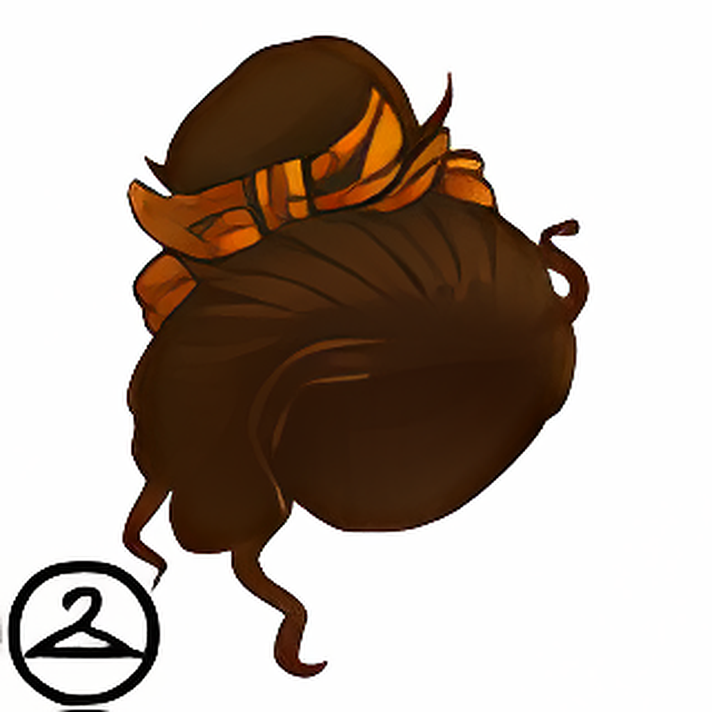 Fall Messy Bun with Plaid Bandana Wig
